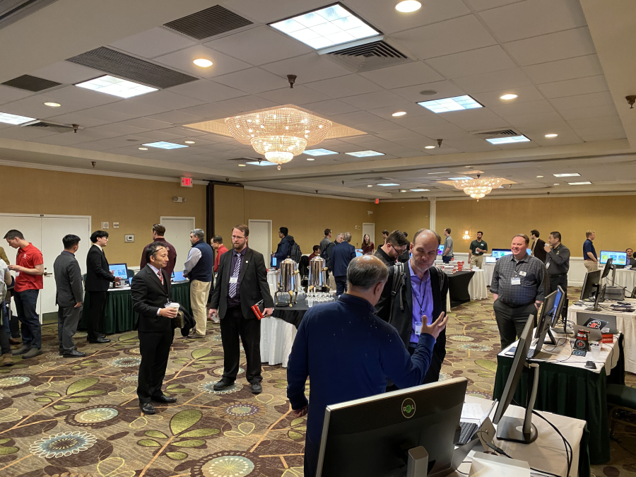 Participants visiting the various SMART Hub technology demonstrations